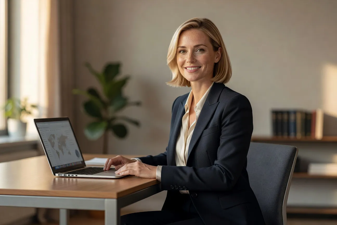 Professional portrait of Sarah Mitchell international relationship consultant London 2026